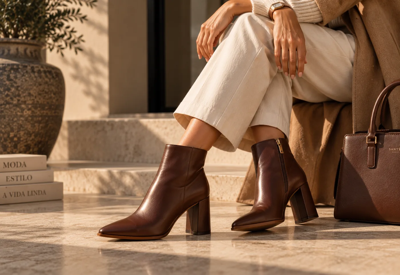 Bota Couro Chelsea